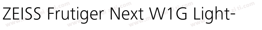 ZEISS Frutiger Next W1G Light字体转换